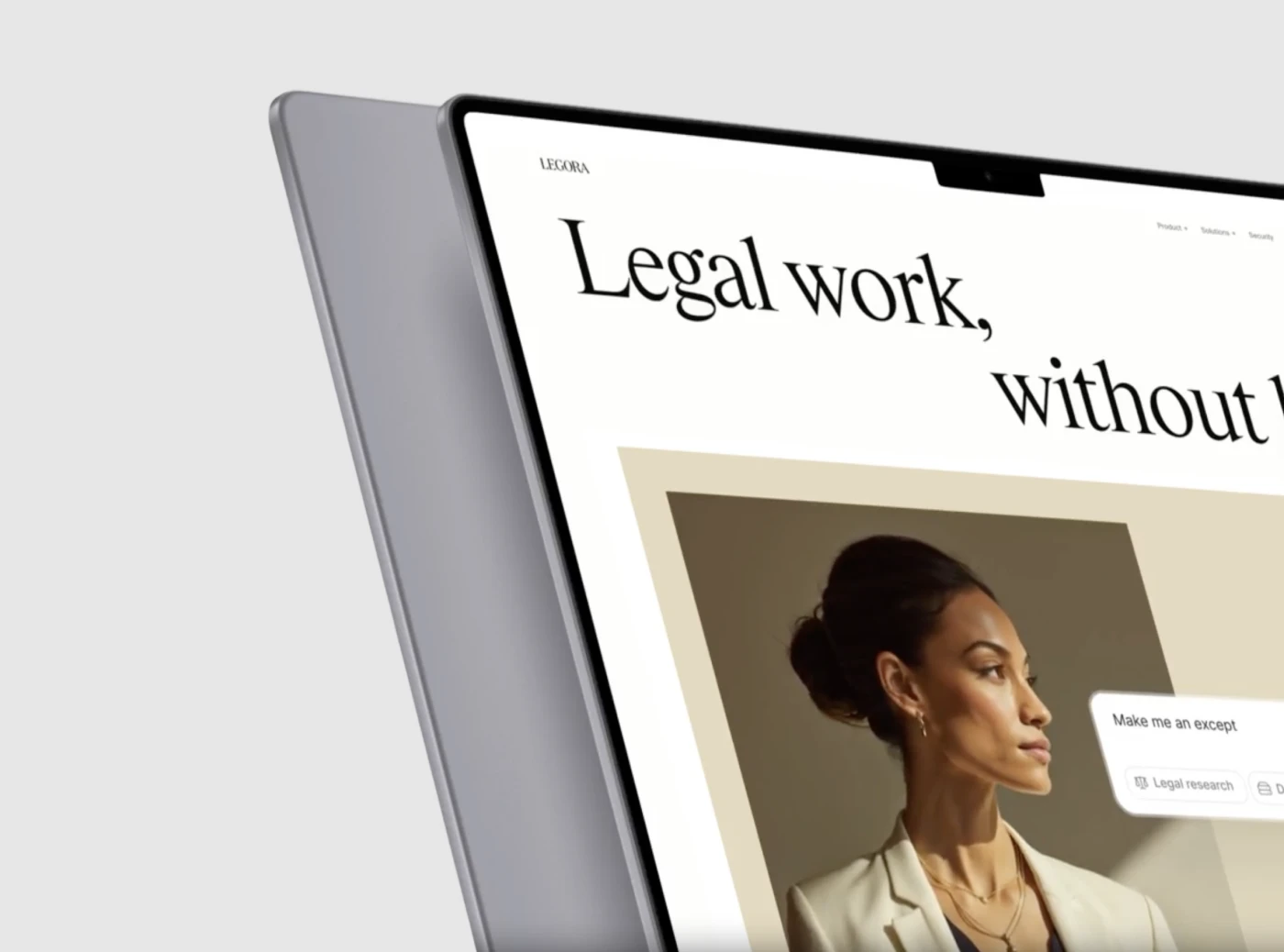 Screenshot of Legora Brand Identity