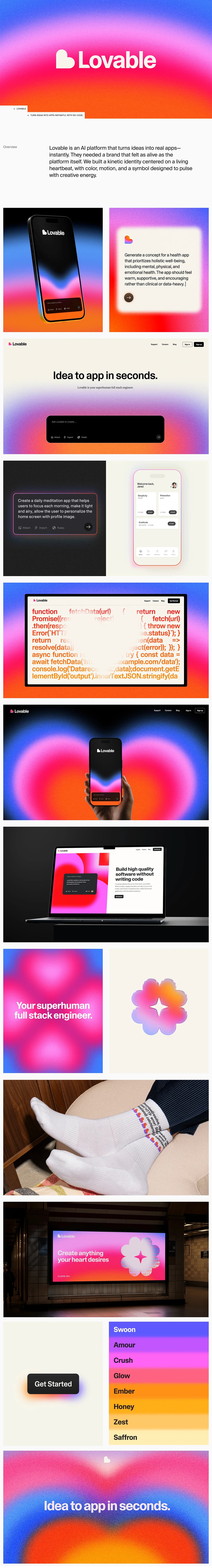 Full screenshot of Lovable Brand Identity